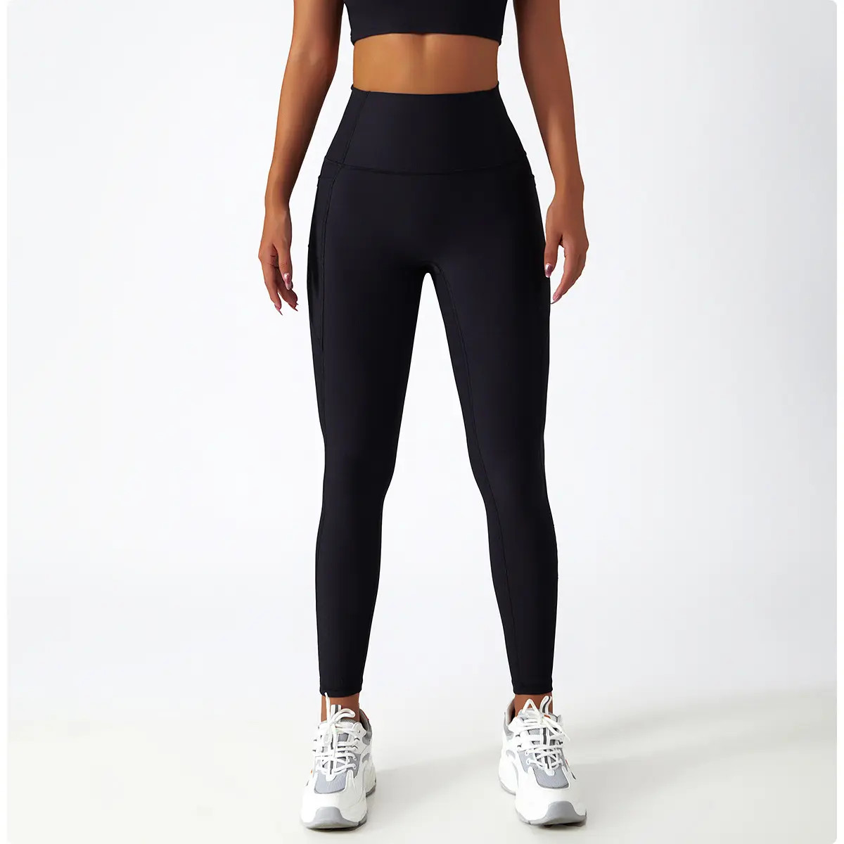 High-waisted Ribbed Pocket Leggings