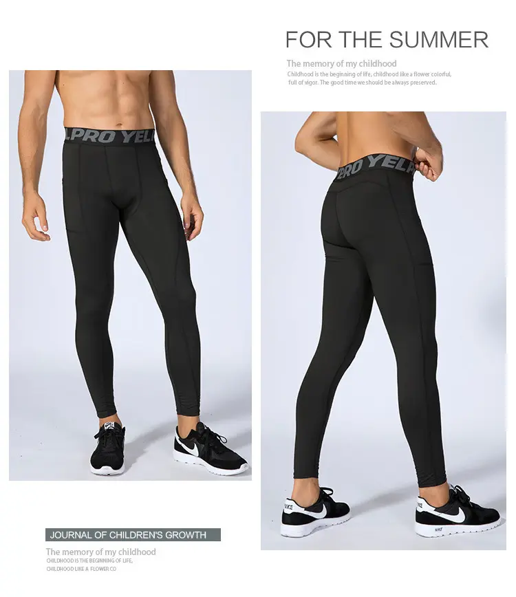 Men's Plain VSQLR Running Leggings