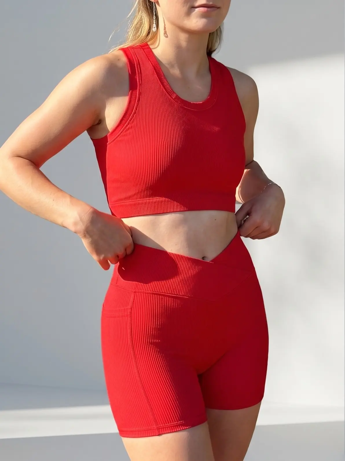 Ribbed Yoga Sports Bra