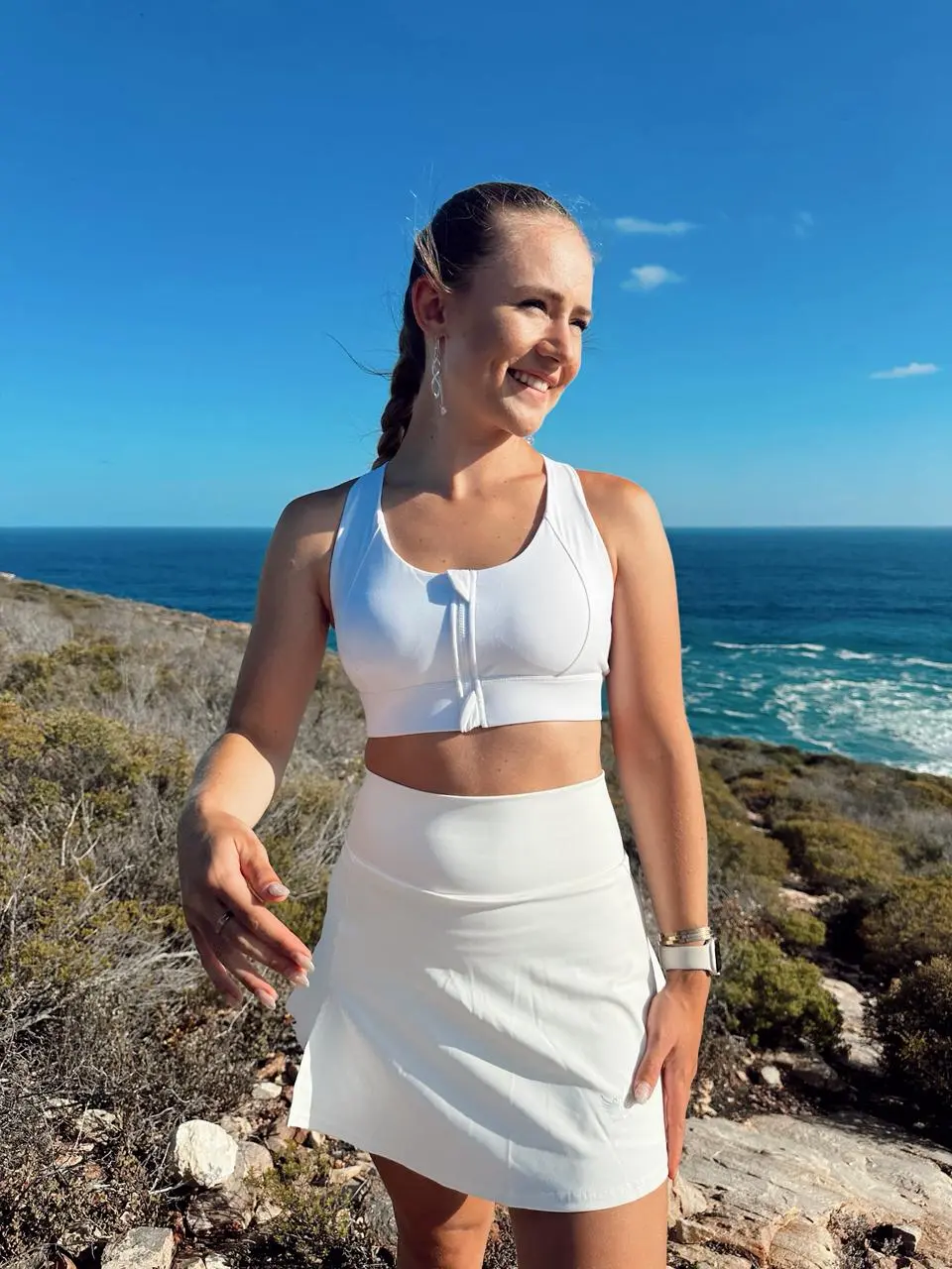 Front Zipper Bra with Cross Over Back - Image 5