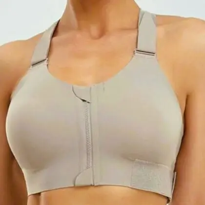 Front Zipper Extra Support Bra